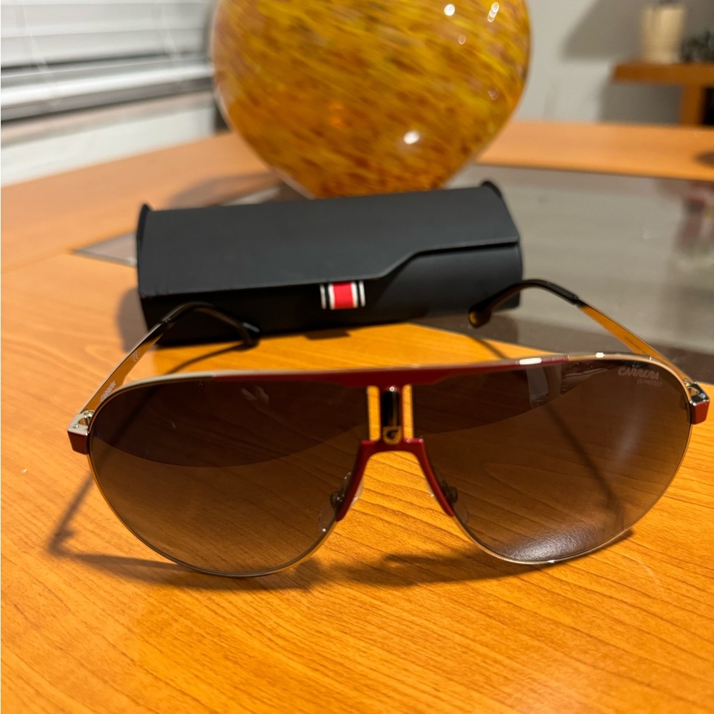 Carrera Pilot Sunglasses 1005/S AU29O Red/Gold 66mm